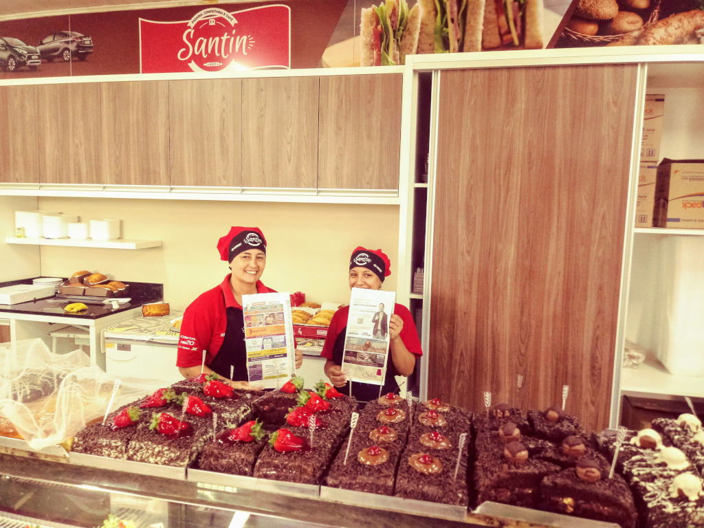 mídia em saco de pão ecológico