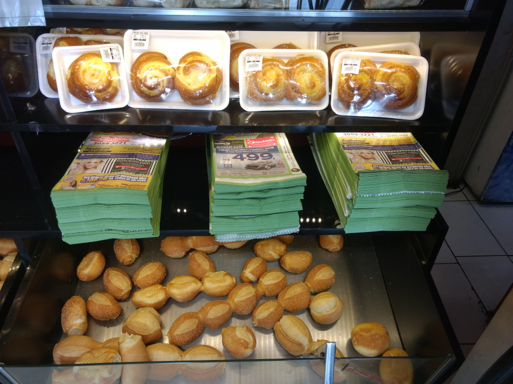 mídia em saco de pão ecológico